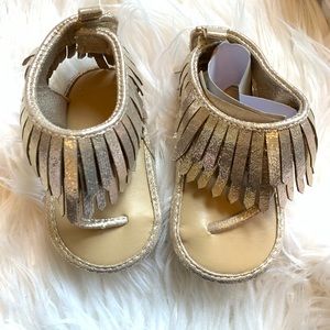 Fringe baby sandal